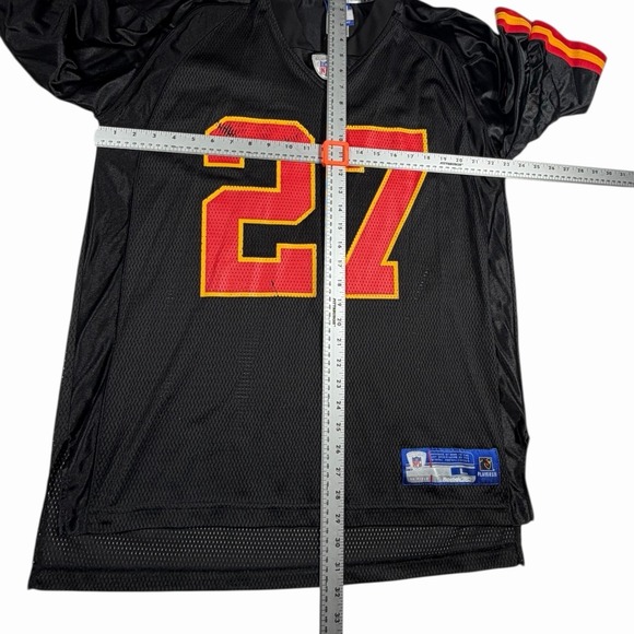 Kansas City Chiefs Larry Johnson #27 Reebok Jersey Mens L Distressed Mesh PSU KC - Picture 12 of 16